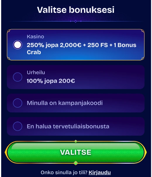 Rekisteröityminen